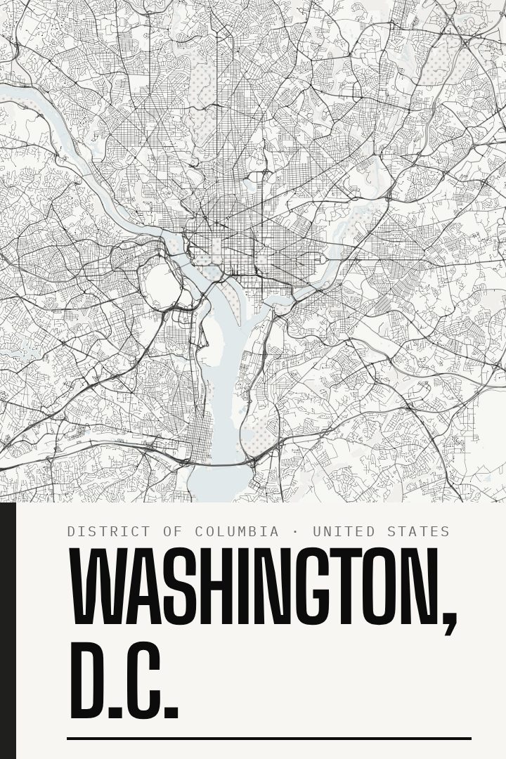 Washington, D.C. map poster