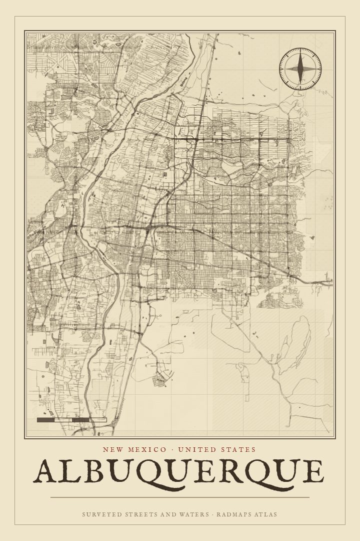 Albuquerque map poster