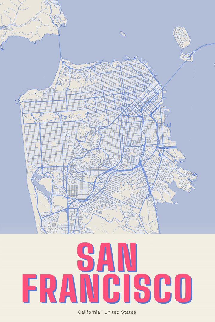 San Francisco map poster