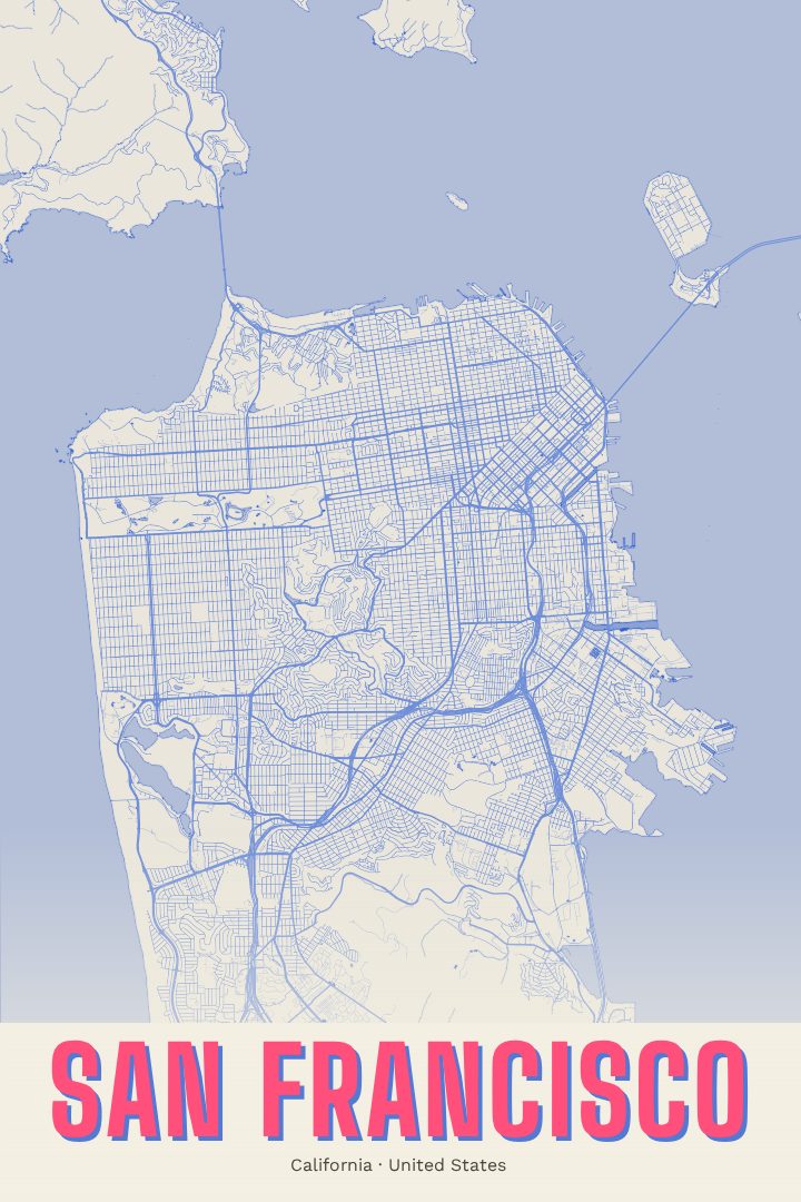 San Francisco map poster