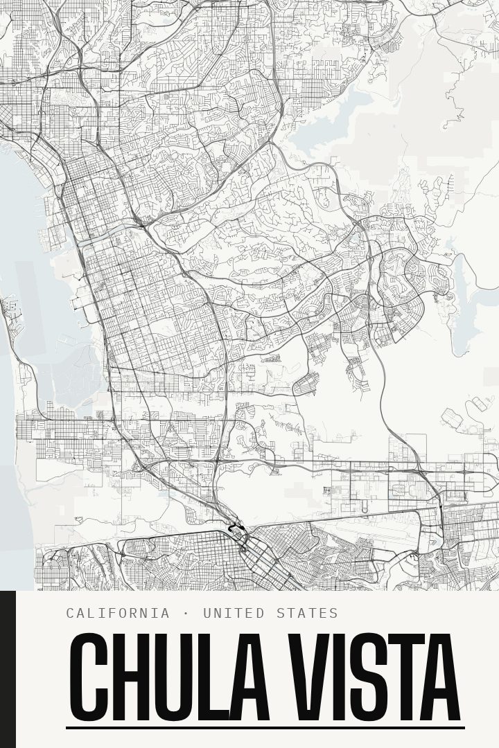 Chula Vista map poster