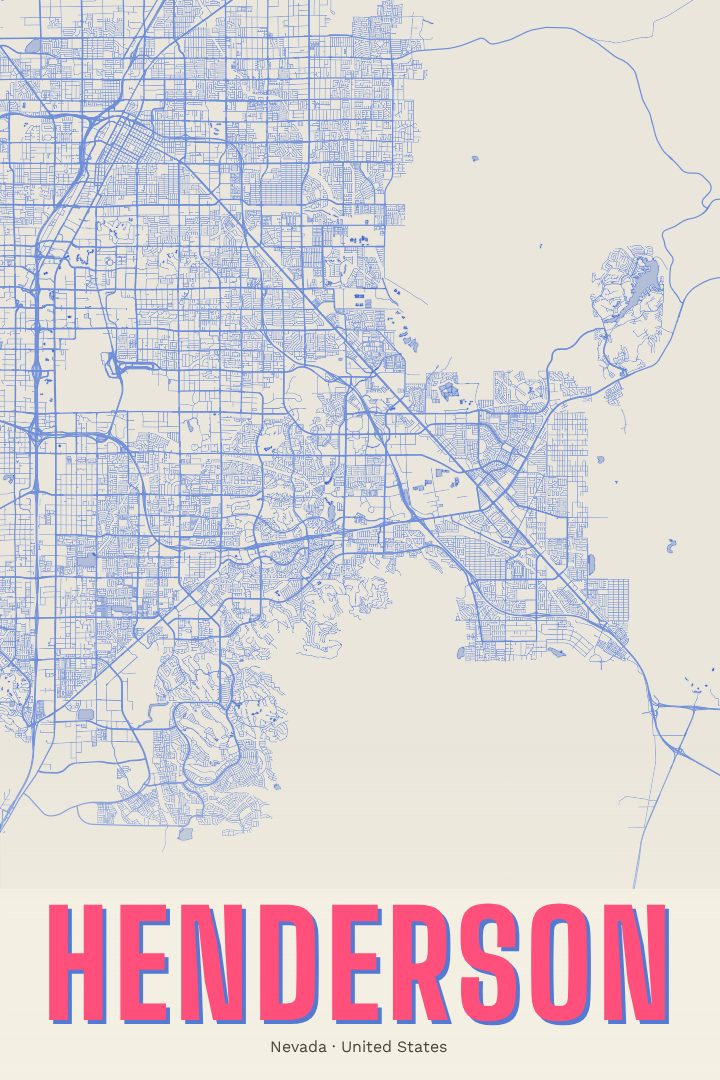Henderson map poster