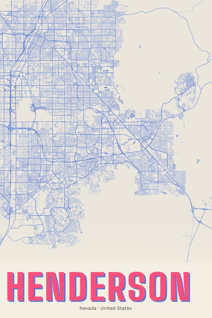 Henderson map poster