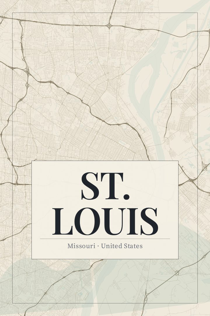 St. Louis map poster