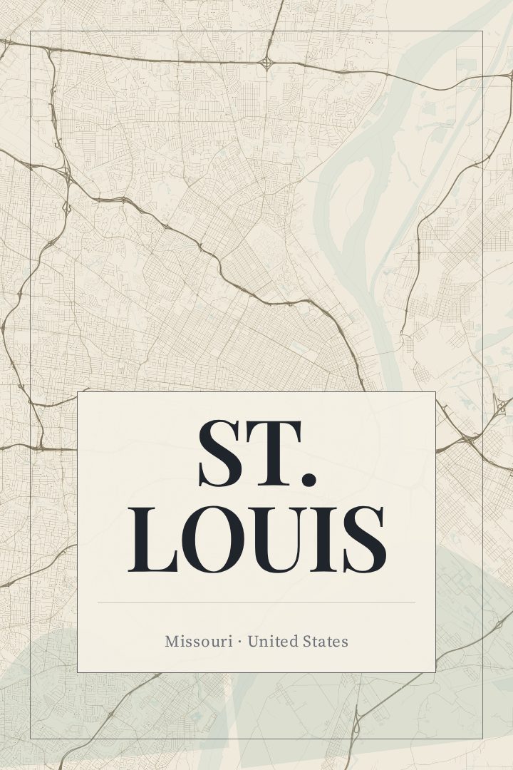St. Louis map poster