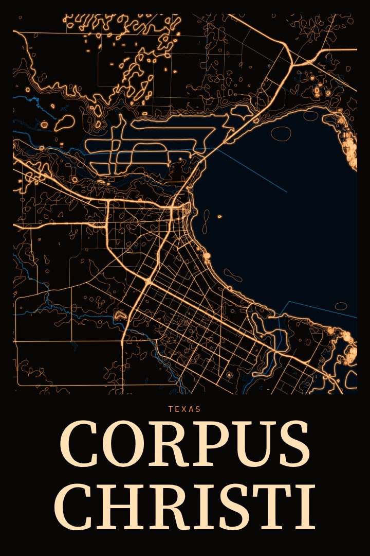 Corpus Christi map poster