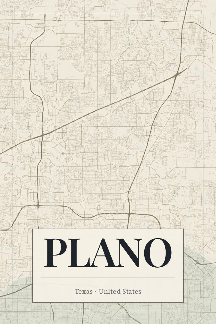 Plano map poster