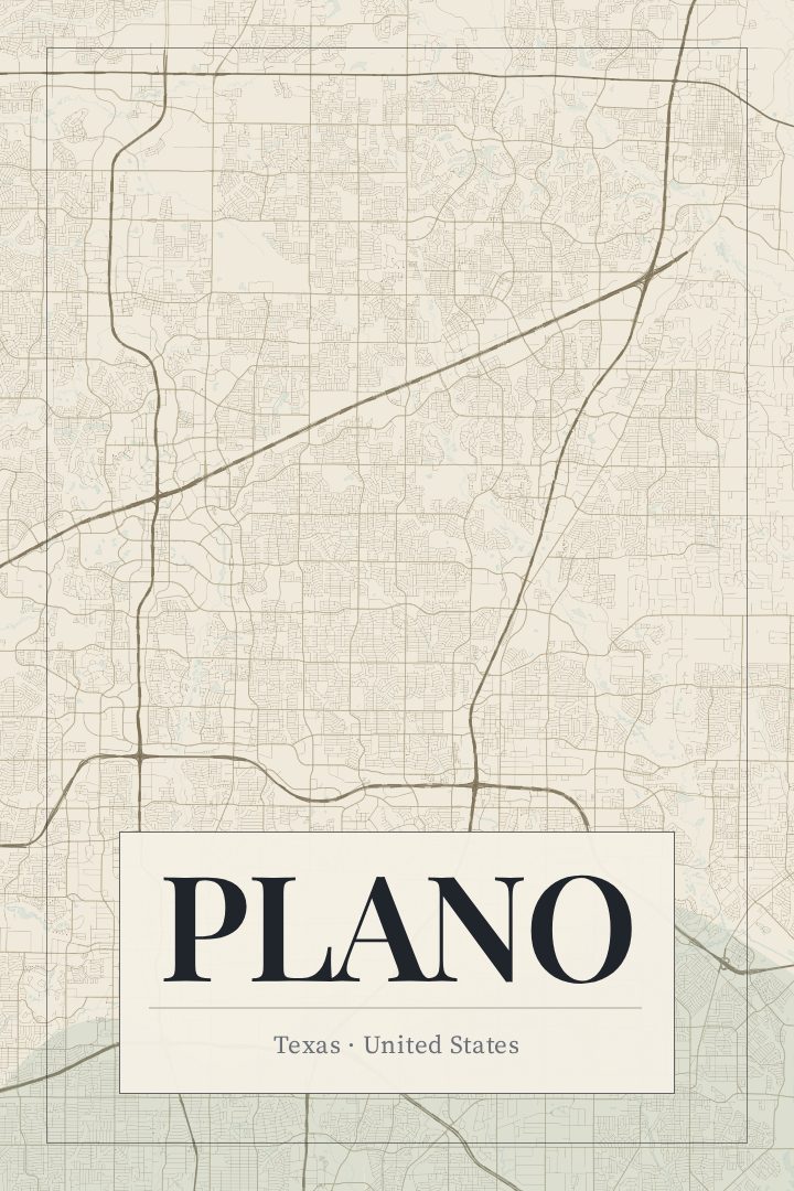 Plano map poster