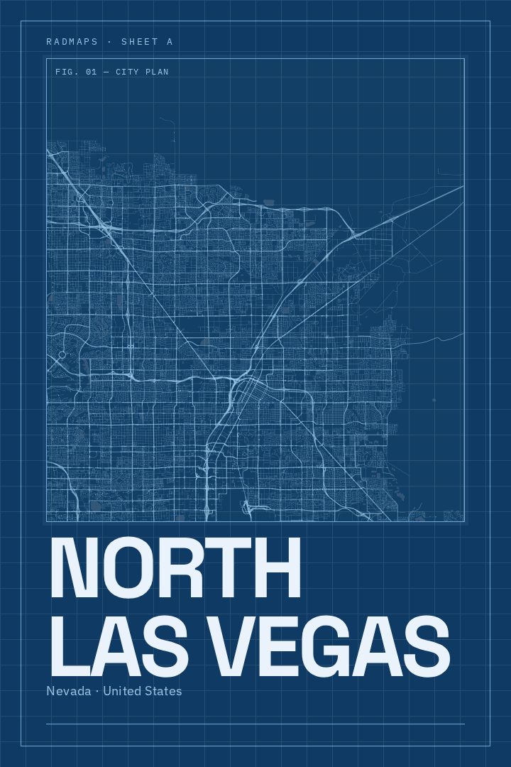North Las Vegas map poster