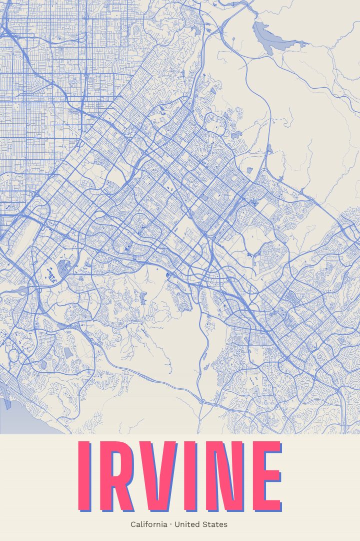 Irvine map poster