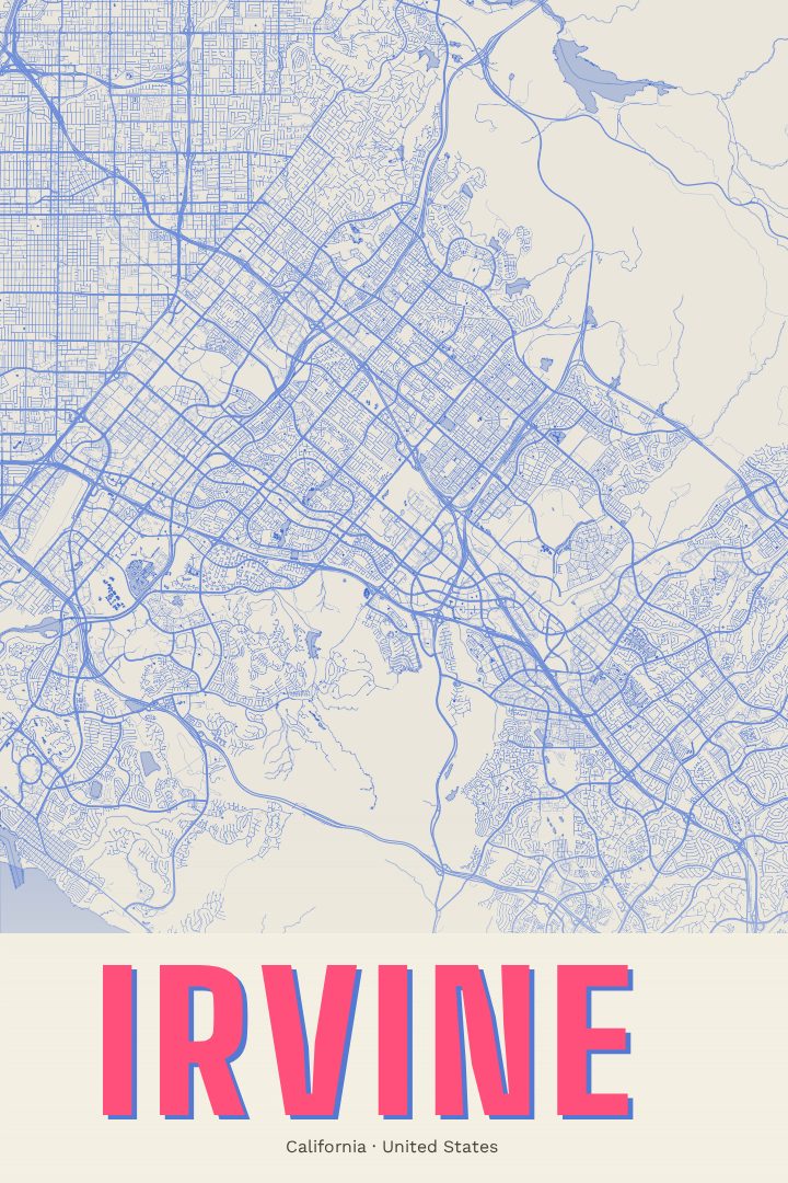 Irvine map poster