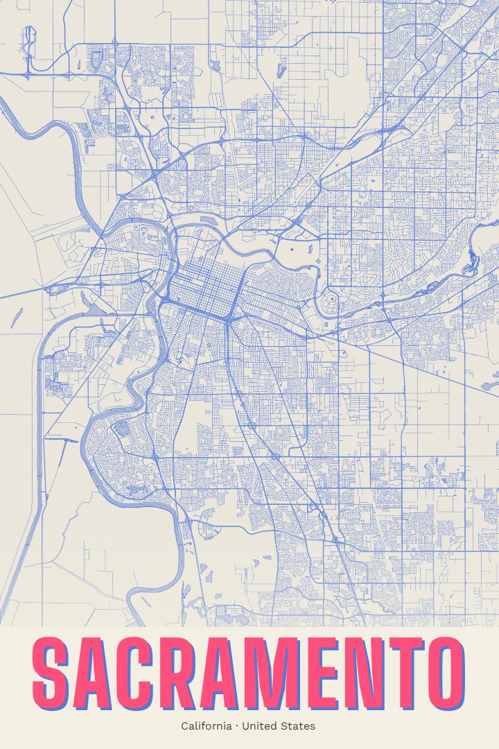 Sacramento map poster