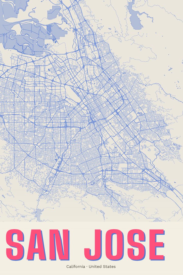 San Jose map poster