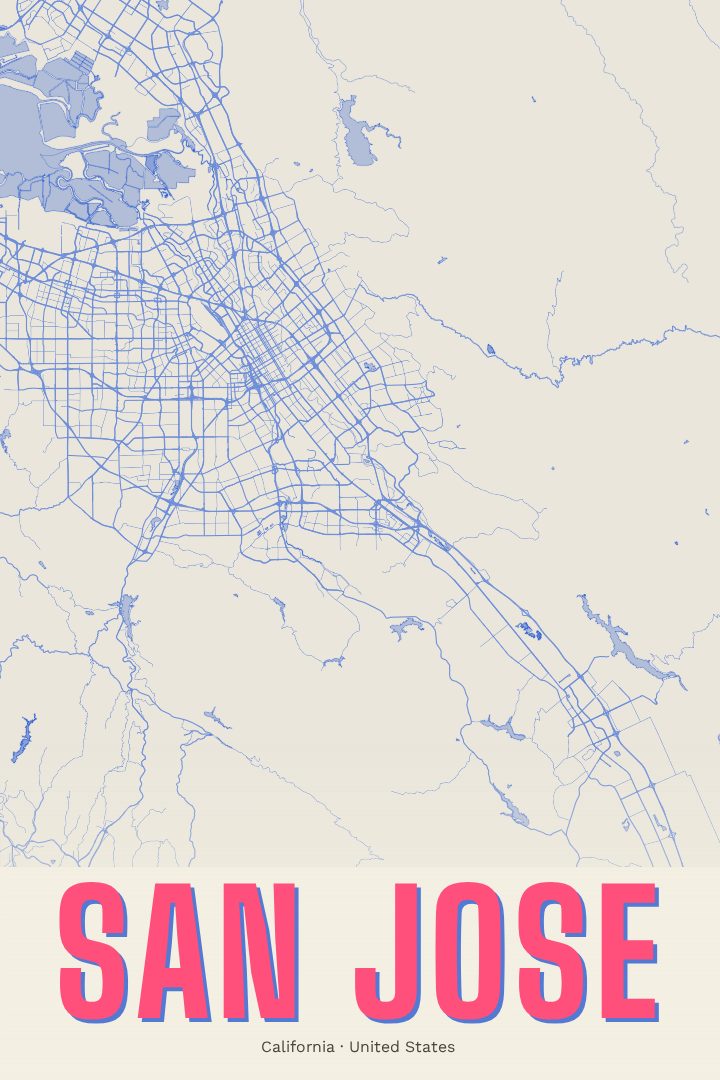 San Jose map poster