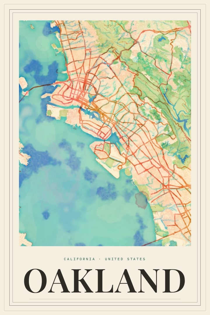 Oakland map poster