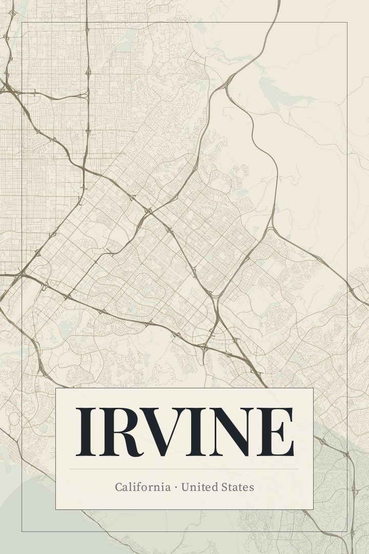 Irvine map poster