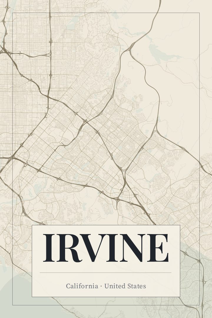 Irvine map poster