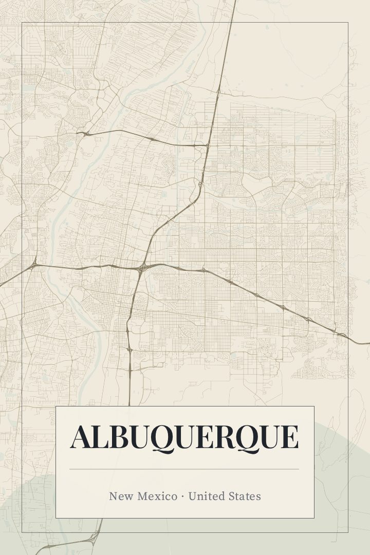 Albuquerque map poster