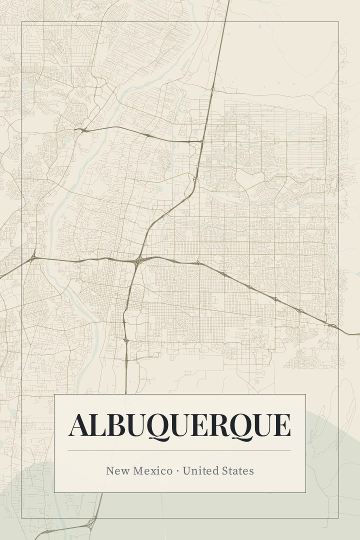 Albuquerque map poster