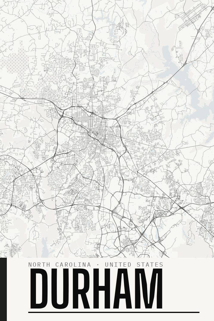 Durham map poster