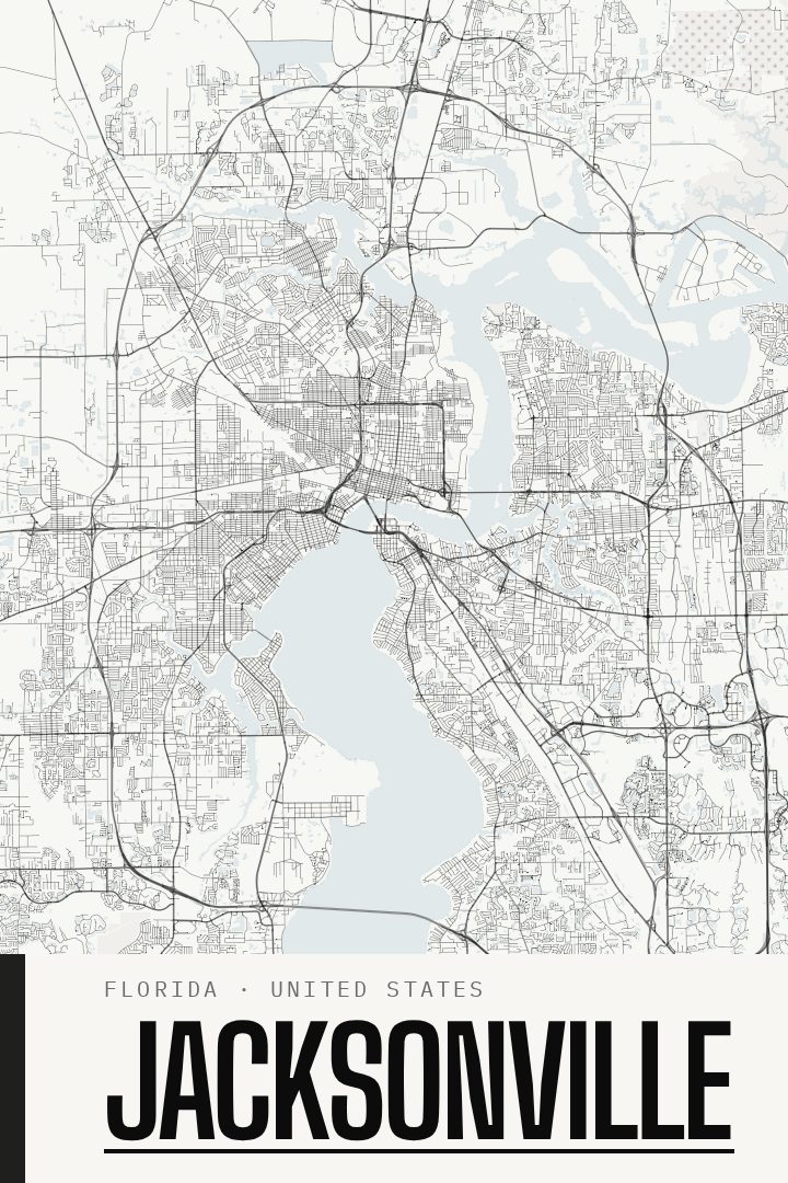 Jacksonville map poster