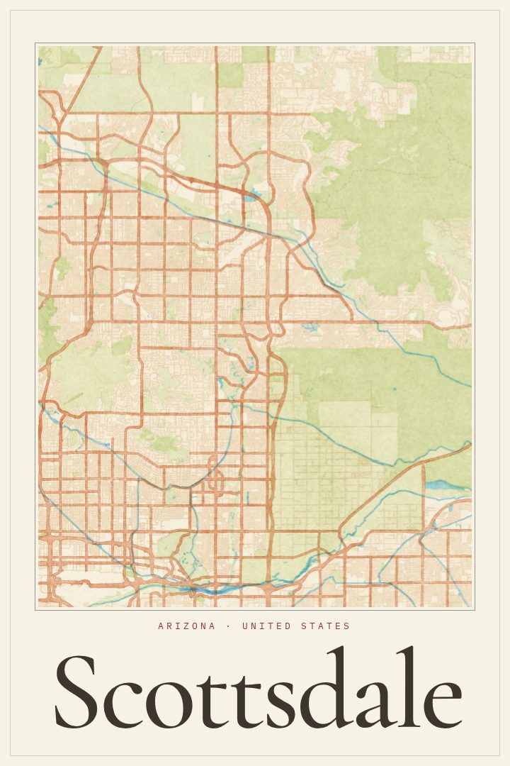 Scottsdale map poster