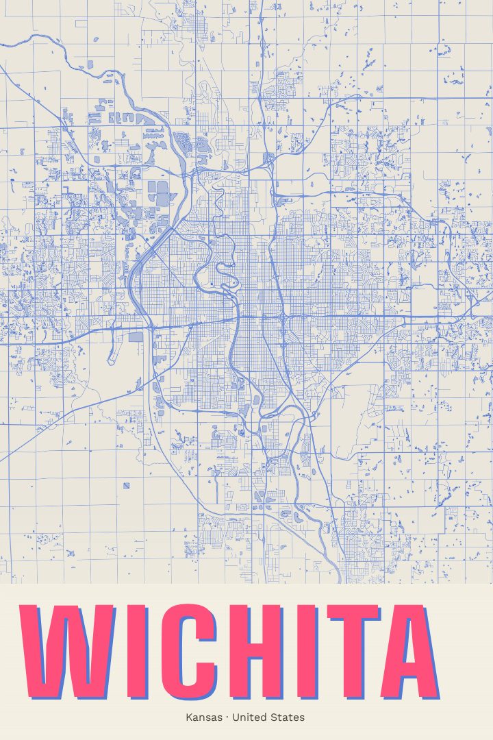 Wichita map poster