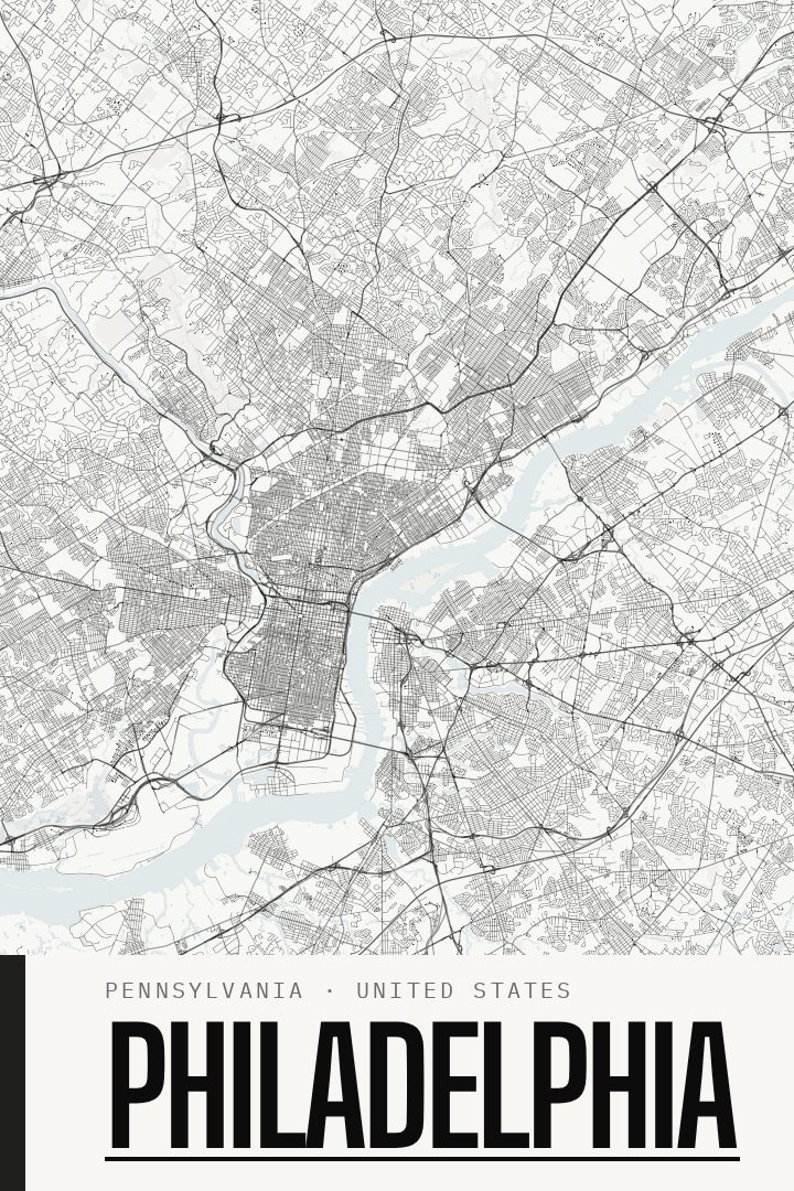 Philadelphia map poster