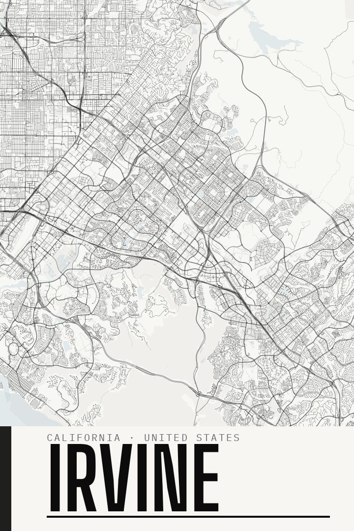 Irvine map poster