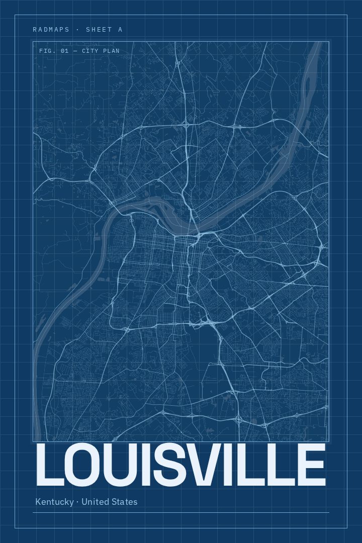Louisville map poster