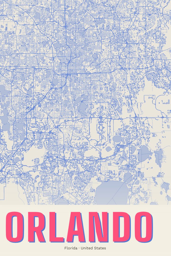 Orlando map poster