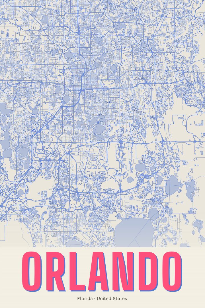 Orlando map poster