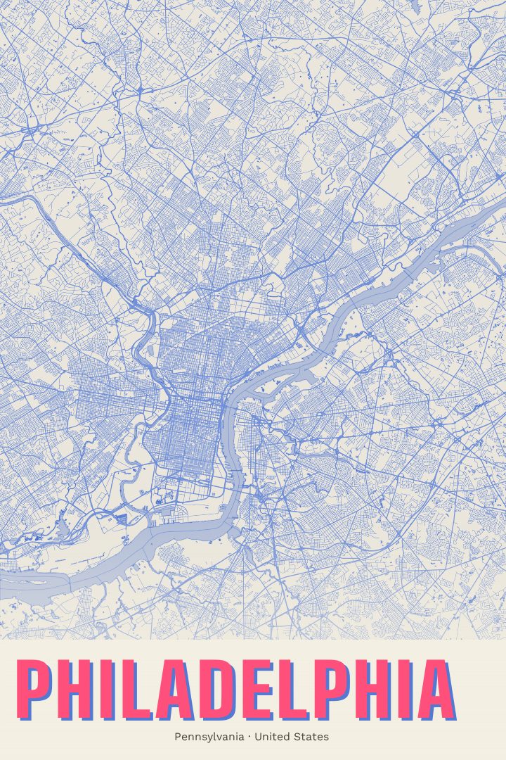 Philadelphia map poster