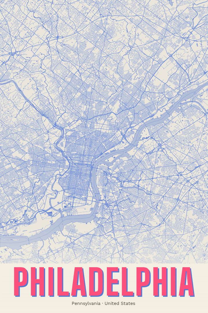 Philadelphia map poster