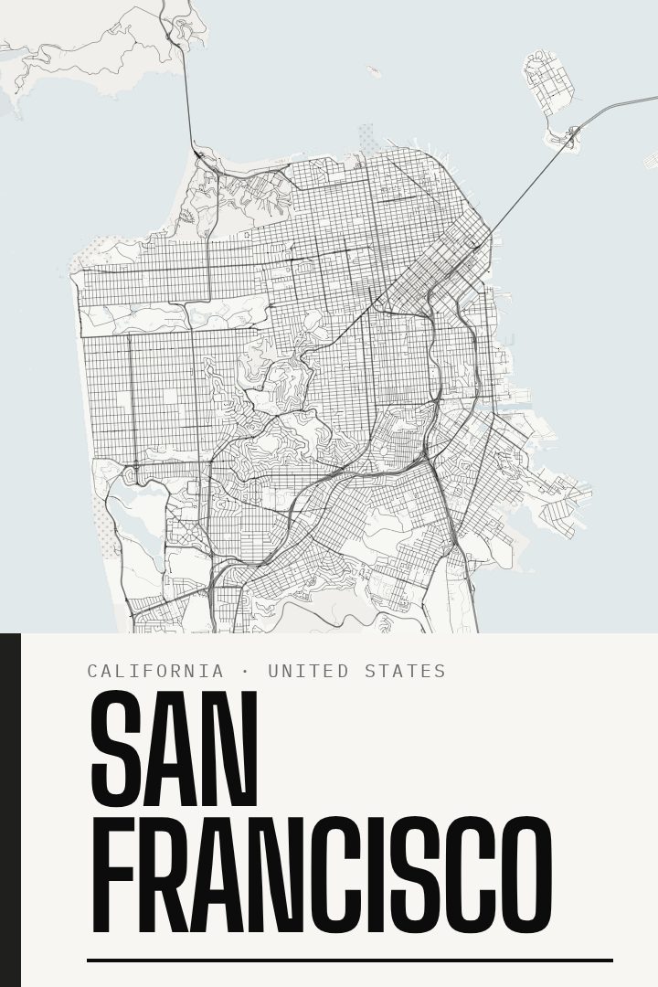 San Francisco map poster