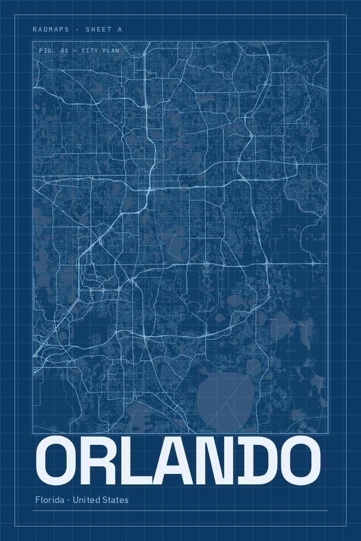 Orlando map poster