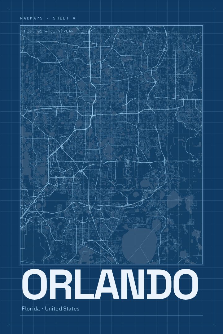 Orlando map poster