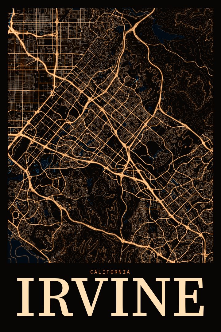 Irvine map poster