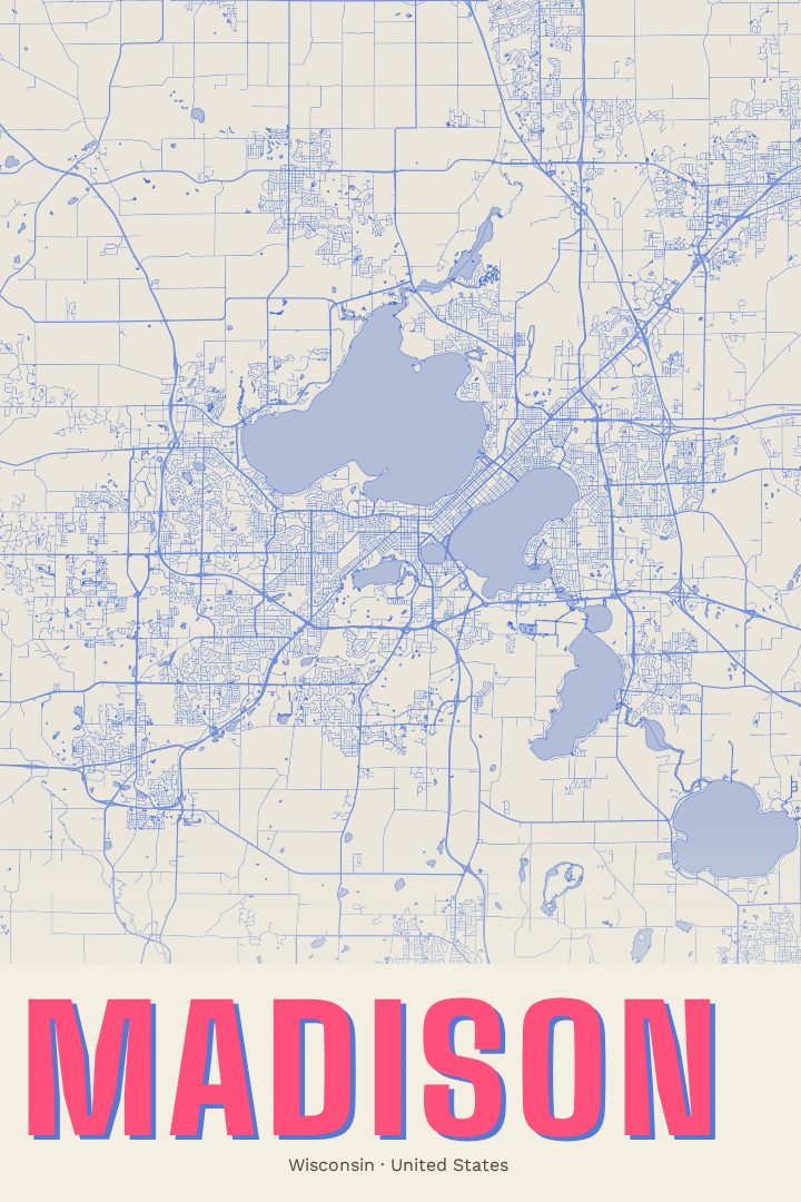 Madison map poster