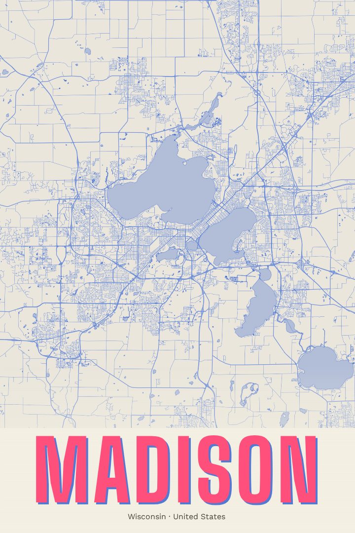 Madison map poster
