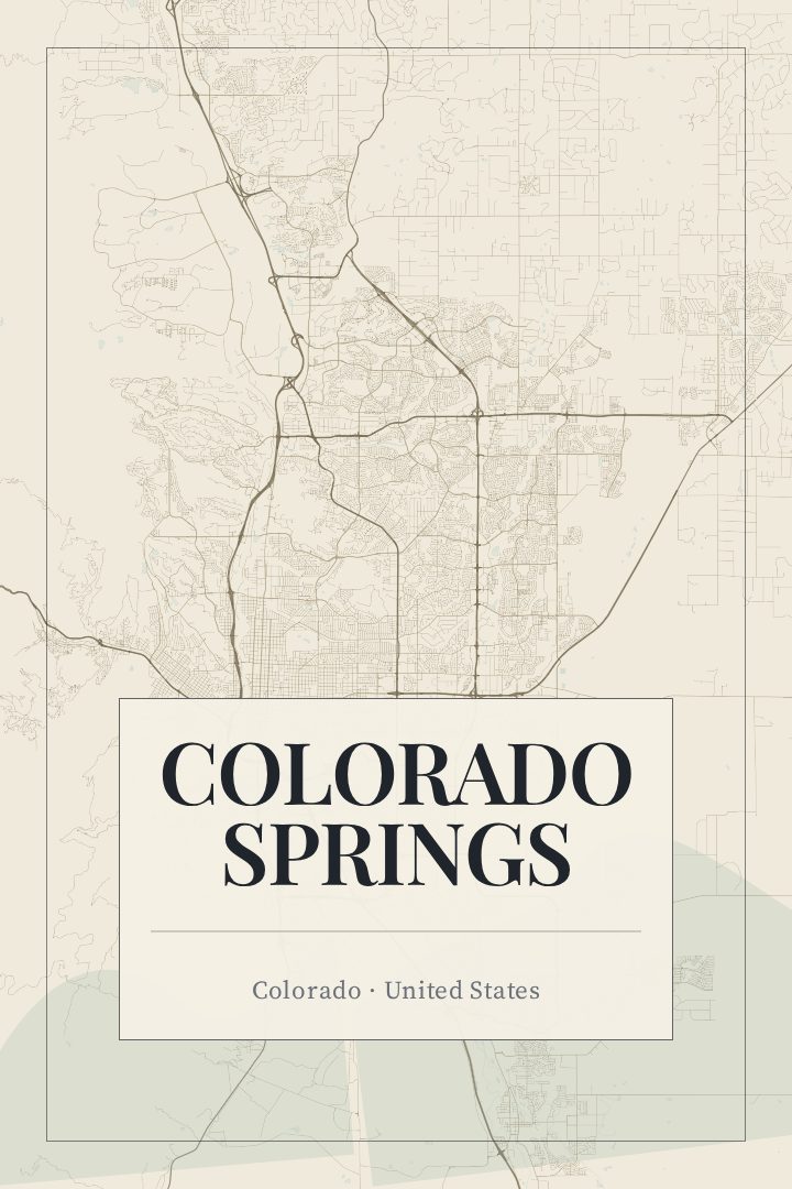 Colorado Springs map poster