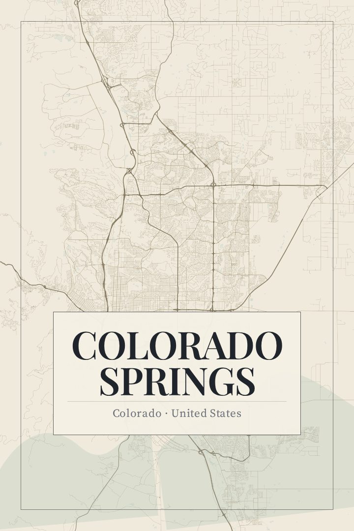 Colorado Springs map poster