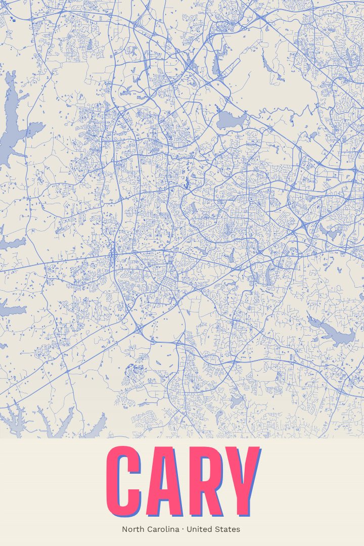 Cary map poster, Overprint style