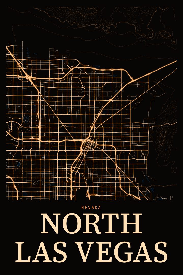 North Las Vegas map poster