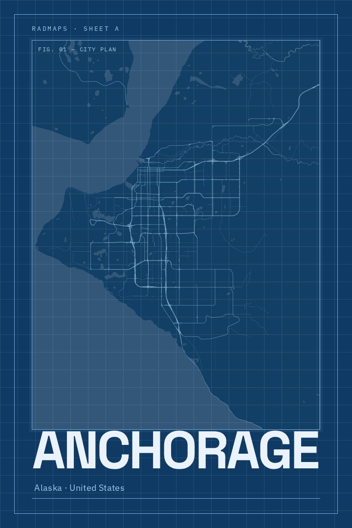 Anchorage map poster