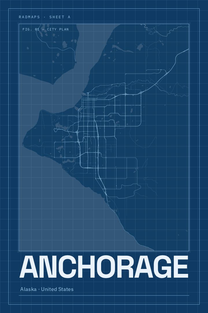Anchorage map poster