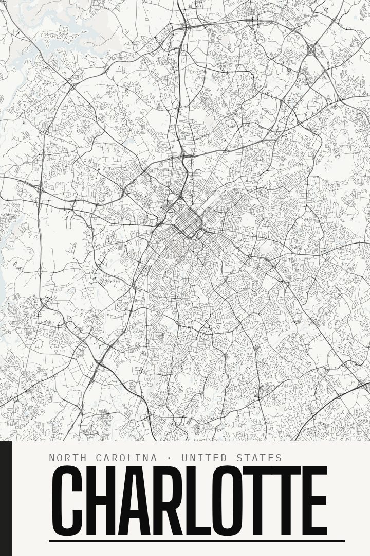 Charlotte map poster