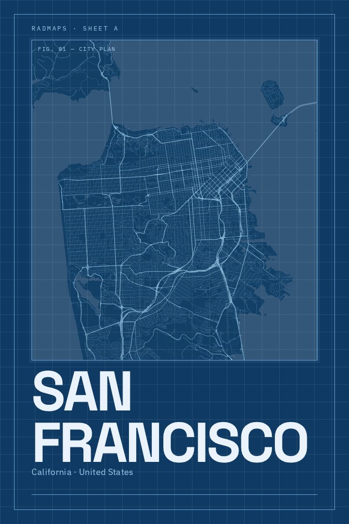 San Francisco map poster