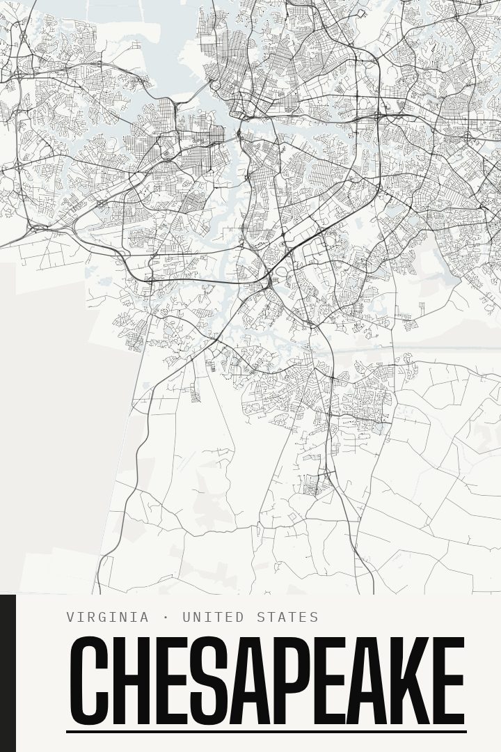 Chesapeake map poster