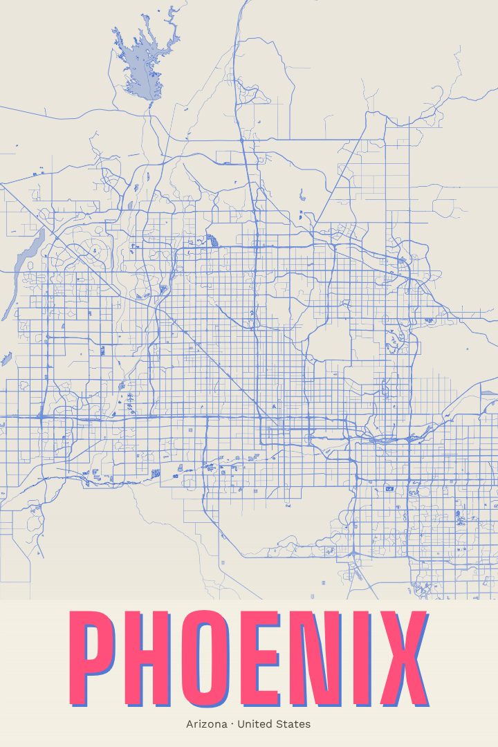 Phoenix map poster